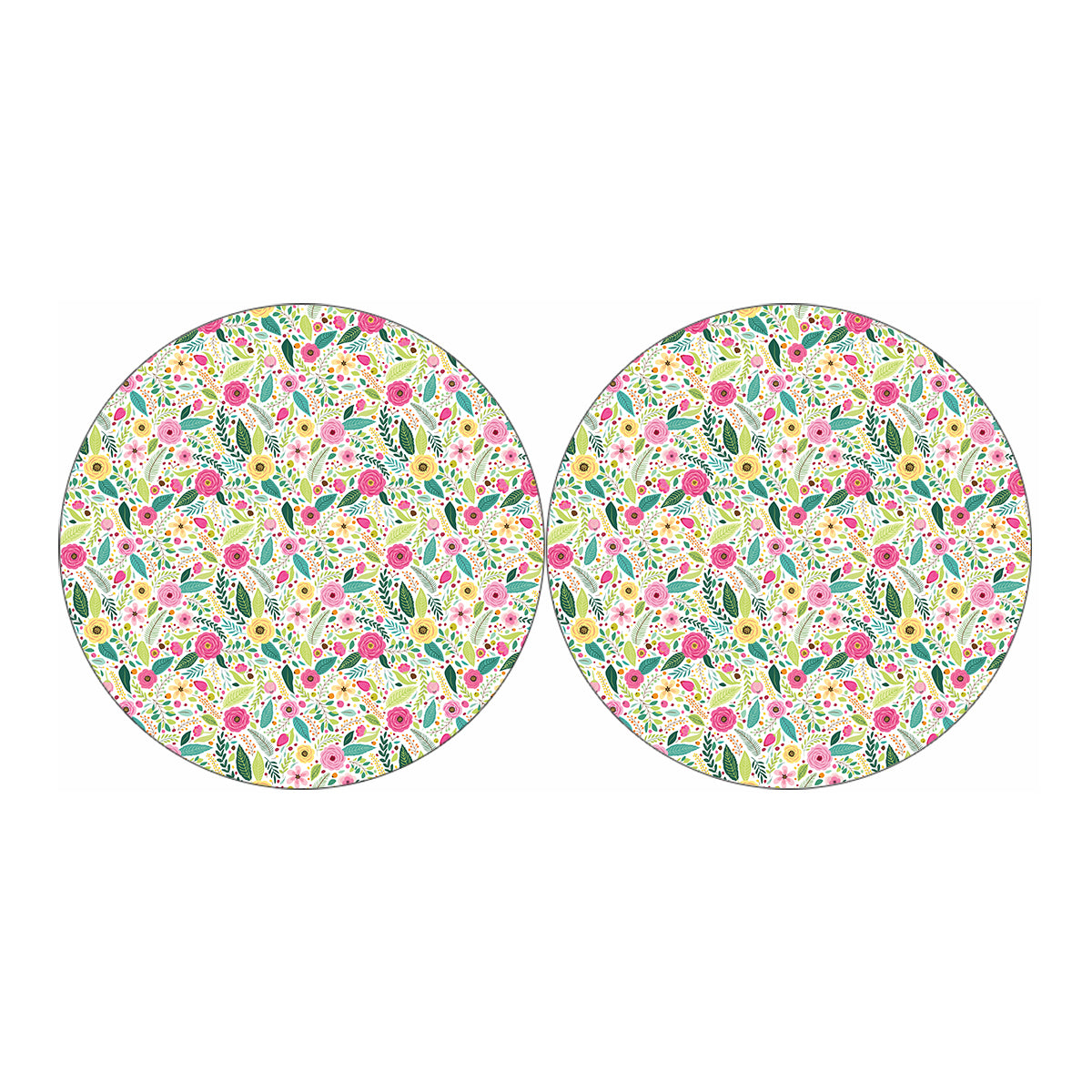 Girly Spring Flower Pattern Print Car Coasters