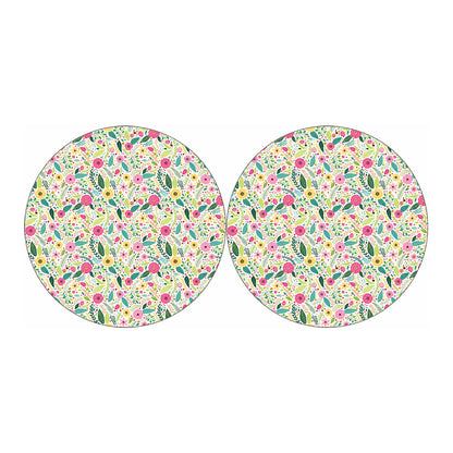Girly Spring Flower Pattern Print Car Coasters
