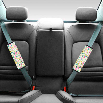 Girly Spring Flower Pattern Print Car Seat Belt Covers