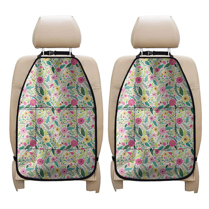 Girly Spring Flower Pattern Print Car Seat Organizers