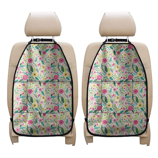Girly Spring Flower Pattern Print Car Seat Organizers