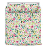 Girly Spring Flower Pattern Print Duvet Cover Bedding Set