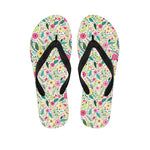 Girly Spring Flower Pattern Print Flip Flops