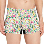Girly Spring Flower Pattern Print Men's Boxer Briefs