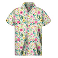 Girly Spring Flower Pattern Print Men's Short Sleeve Shirt