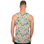 Girly Spring Flower Pattern Print Men's Tank Top