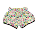 Girly Spring Flower Pattern Print Muay Thai Boxing Shorts