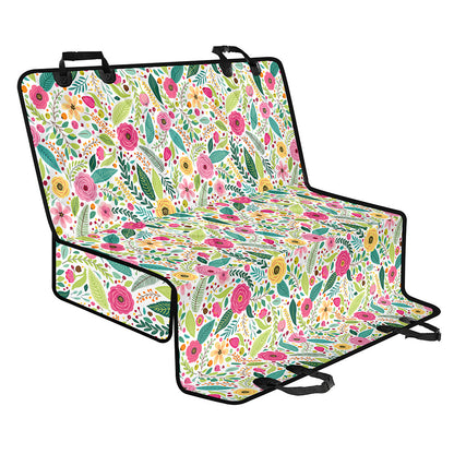Girly Spring Flower Pattern Print Pet Car Back Seat Cover