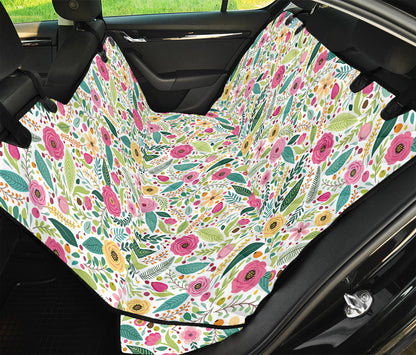 Girly Spring Flower Pattern Print Pet Car Back Seat Cover