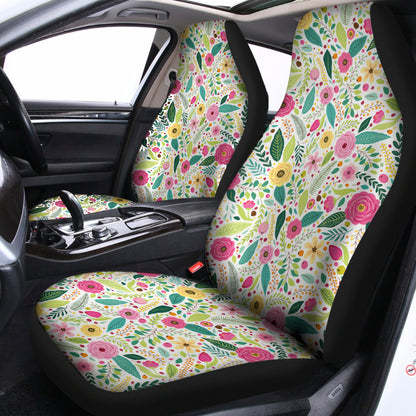 Girly Spring Flower Pattern Print Universal Fit Car Seat Covers