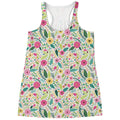 Girly Spring Flower Pattern Print Women's Racerback Tank Top