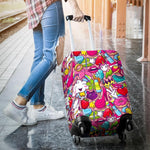 Girly Unicorn Cartoon Pattern Print Luggage Cover GearFrost