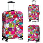 Girly Unicorn Cartoon Pattern Print Luggage Cover GearFrost
