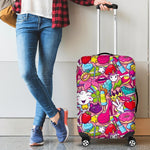 Girly Unicorn Cartoon Pattern Print Luggage Cover GearFrost