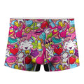Girly Unicorn Cartoon Pattern Print Men's Boxer Briefs