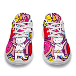 Girly Unicorn Cartoon Pattern Print Sport Shoes GearFrost