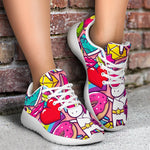 Girly Unicorn Cartoon Pattern Print Sport Shoes GearFrost