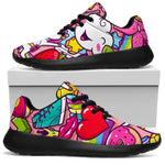 Girly Unicorn Cartoon Pattern Print Sport Shoes GearFrost