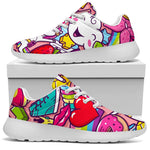 Girly Unicorn Cartoon Pattern Print Sport Shoes GearFrost