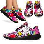 Girly Unicorn Cartoon Pattern Print Sport Shoes GearFrost