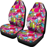 Girly Unicorn Cartoon Pattern Print Universal Fit Car Seat Covers