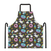 Girly Unicorn Donut Pattern Print Apron