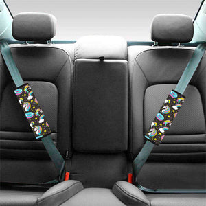 Girly Unicorn Donut Pattern Print Car Seat Belt Covers