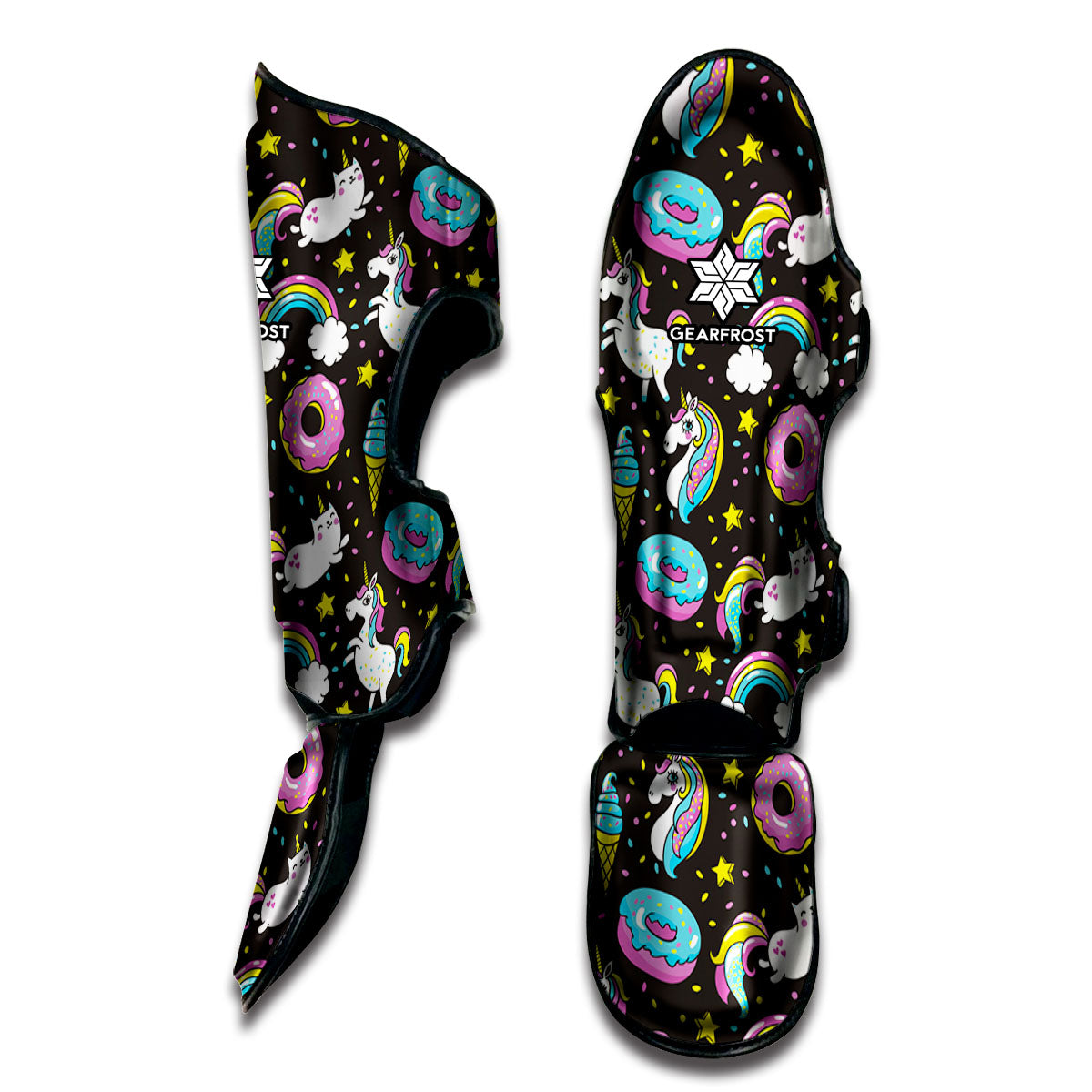 Girly Unicorn Donut Pattern Print Muay Thai Shin Guard