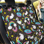 Girly Unicorn Donut Pattern Print Pet Car Back Seat Cover