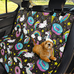Girly Unicorn Donut Pattern Print Pet Car Back Seat Cover