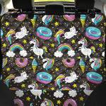 Girly Unicorn Donut Pattern Print Pet Car Back Seat Cover