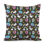 Girly Unicorn Donut Pattern Print Pillow Cover