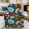 Girly Unicorn Donut Pattern Print Recliner Slipcover