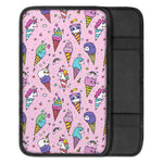 Girly Unicorn Ice Cream Pattern Print Car Center Console Cover