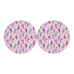 Girly Unicorn Ice Cream Pattern Print Car Coasters