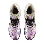 Girly Unicorn Ice Cream Pattern Print Comfy Boots GearFrost