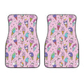 Girly Unicorn Ice Cream Pattern Print Front Car Floor Mats