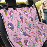 Girly Unicorn Ice Cream Pattern Print Pet Car Back Seat Cover