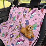 Girly Unicorn Ice Cream Pattern Print Pet Car Back Seat Cover