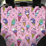 Girly Unicorn Ice Cream Pattern Print Pet Car Back Seat Cover
