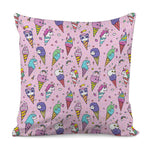 Girly Unicorn Ice Cream Pattern Print Pillow Cover