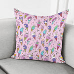 Girly Unicorn Ice Cream Pattern Print Pillow Cover