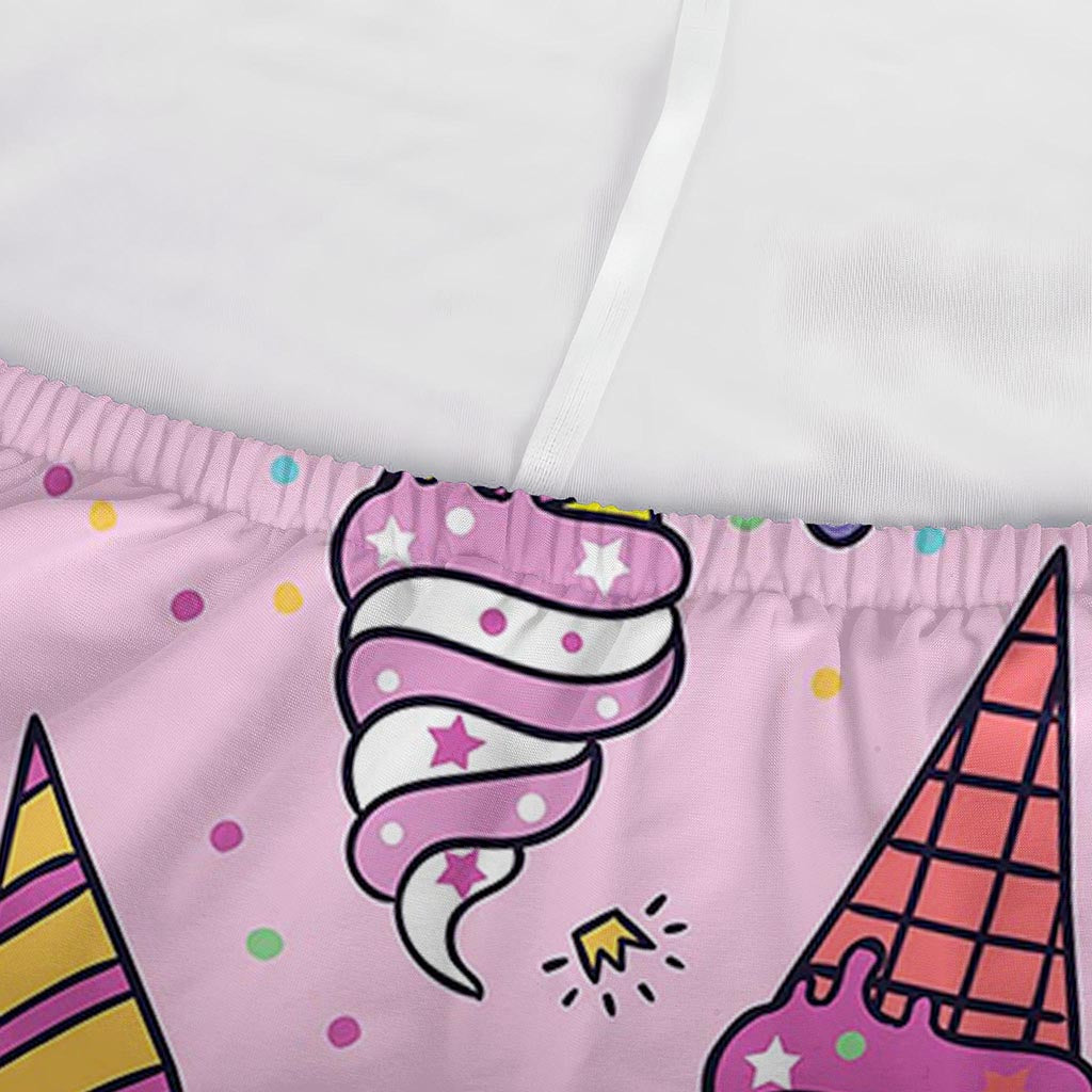 Girly Unicorn Ice Cream Pattern Print Sofa Cover