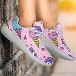 Girly Unicorn Ice Cream Pattern Print Sport Shoes GearFrost