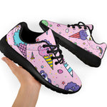 Girly Unicorn Ice Cream Pattern Print Sport Shoes GearFrost