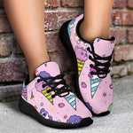 Girly Unicorn Ice Cream Pattern Print Sport Shoes GearFrost