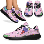 Girly Unicorn Ice Cream Pattern Print Sport Shoes GearFrost