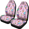 Girly Unicorn Ice Cream Pattern Print Universal Fit Car Seat Covers