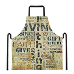 Giving And Tithing Religious Words Print Apron