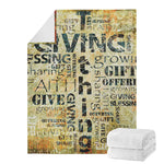 Giving And Tithing Religious Words Print Blanket